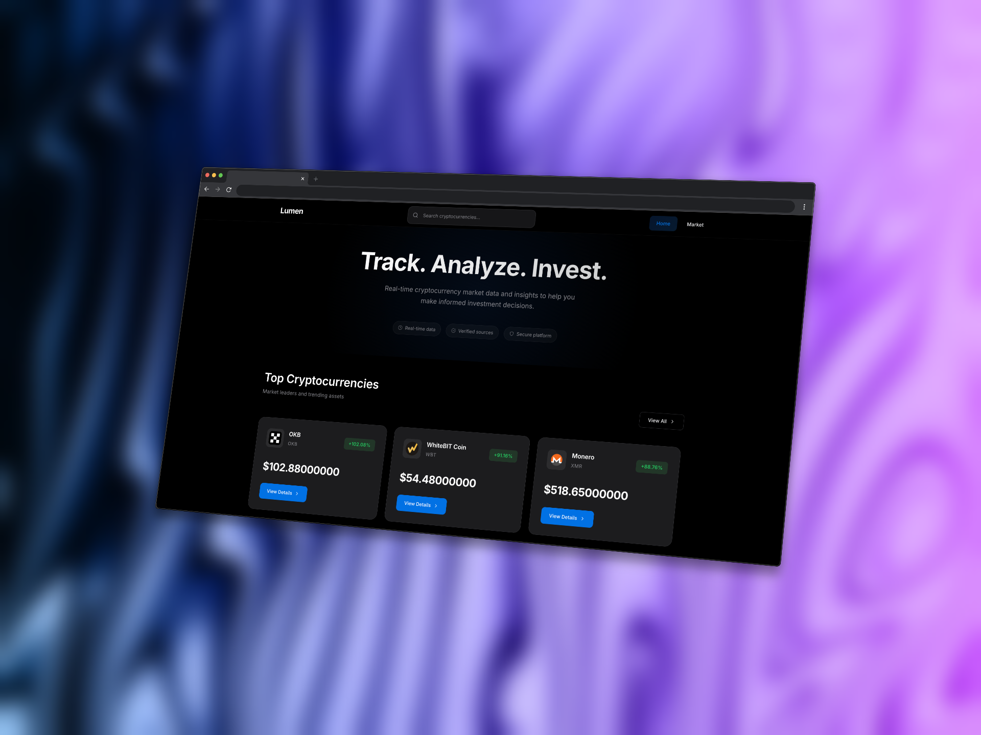 Ethereum Dashboard screenshot